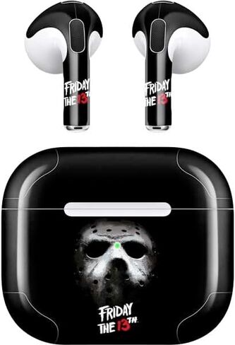 غلاف صوتي من Skinit متوافق مع Apple AirPods (الجيل الثالث، 2021) - تصميم Warner Bros Jason Voorhees المرخص رسميًا in Kuwait
