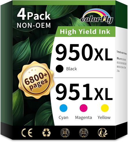 950xl and 951xl Ink Cartridges Combo Pack Compatible for HP 950 951 Ink Cartridges Combo Pack Replacement with HP OfficeJet Pro 8600 8610 8620 8100 8630 8660 8640 8615(4 Pack) in Kuwait