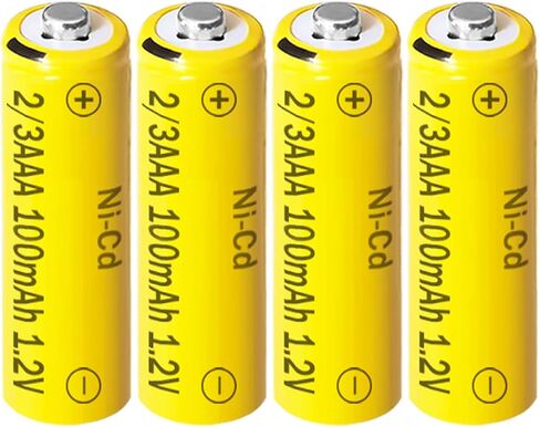 Ni-CD 2/3AAA 100mAh 1.2V Rechargeable Solar Light Battery, 4 Packs 2 /3AAA Batteries for Outdoor Solar Lights，Hanging Lanterns in Kuwait
