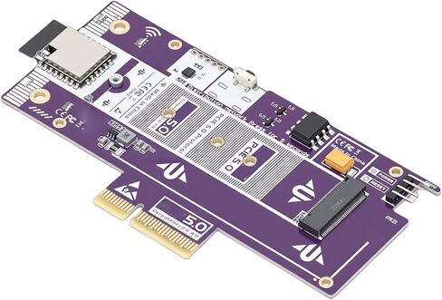 GOWENIC PCIe 5.0 to M.2 NVMe Adapter Card, Remote Startup Card 128Gbps High Speed, SSD Expansion Adapter for Desktop PC Gaming NAS Server in Kuwait