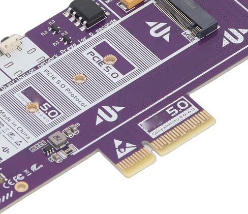 GOWENIC PCIe 5.0 to M.2 NVMe Adapter Card, Remote Startup Card 128Gbps High Speed, SSD Expansion Adapter for Desktop PC Gaming NAS Server in Kuwait