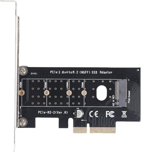 Zunate PCIe to NGFF Riser Card Adapter for NVMe and M.2 SSD, Supports BKey MKey BM Key 2230 2242 2260 2280 22110, 32Gbps Speed, Heat Dissipation in Kuwait