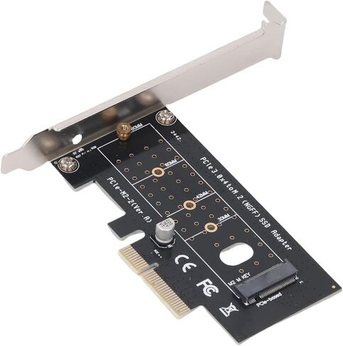 Zunate PCIe to NGFF Riser Card Adapter for NVMe and M.2 SSD, Supports BKey MKey BM Key 2230 2242 2260 2280 22110, 32Gbps Speed, Heat Dissipation in Kuwait