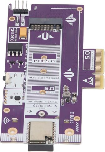 بطاقة محول EBTOOLS PCIe 5.0 إلى M.2 NVMe، بطاقة توسيع SSD عالية السرعة 128 جيجابت في الثانية مع وظيفة بدء التشغيل عن بعد، لخادم NAS لألعاب الكمبيوتر in Kuwait