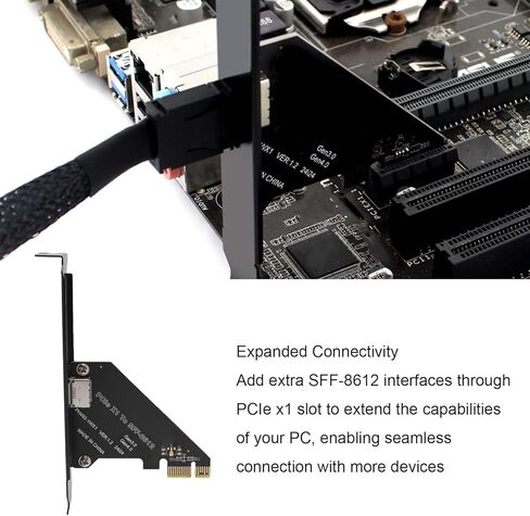 بطاقة محول Zunate PCIe 4.0 لـ Oculink SFF-8612 وSFF-8611، وبطاقة الرسومات الخارجية ودعم NVMe SSD، ونقل البيانات بسرعة عالية واستخدام الجهاز القابل للتمهيد in Kuwait
