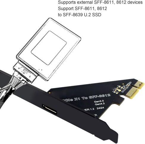 بطاقة محول Zunate PCIe 4.0 لـ Oculink SFF-8612 وSFF-8611، وبطاقة الرسومات الخارجية ودعم NVMe SSD، ونقل البيانات بسرعة عالية واستخدام الجهاز القابل للتمهيد in Kuwait