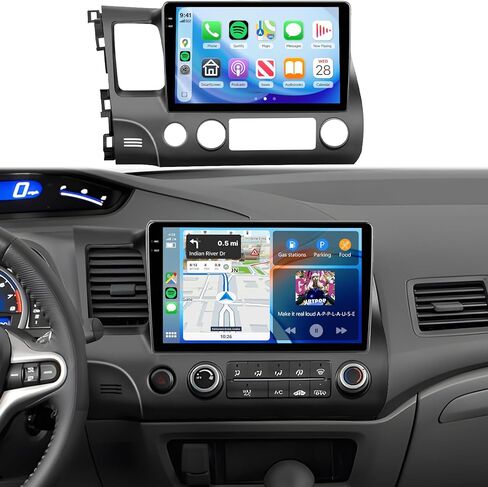 8Core 6GB 128GB Radio for Honda Civic 2006-2011 【for GPS Screen】Android 15 Car Stereo with Wireless Carplay Android Auto,10.1inch 1280x720P QLED Touch Screen,DSP 46EQ 5.0Bluetooth FM/RDS Backup Camera in Saudi Arabia