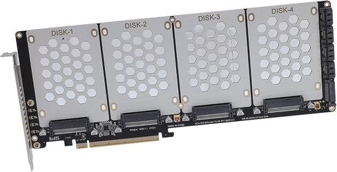 بطاقة محول Zunate U.2 NVME إلى PCIe 4.0 X8 SFF-8639 للقرص الصلب 2.5 بوصة، توسع داخلي عالي السرعة للكمبيوتر مع PCB ثابت وسهل التركيب، يدعم PCIe 4.0 X8 X16 in Kuwait