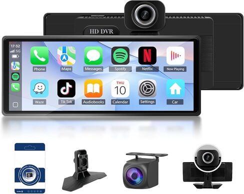 CarPlay اللاسلكي وAndroid Auto - قم بتوصيل جهاز iPhone أو Android الخاص بك بسهولة من أجل النسخ المتطابق للهواتف الذكية والملاحة والتحكم في التطبيقات بدون كابلات. in Kuwait