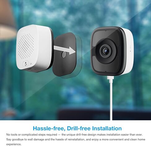 5MP 3K Magnetic Window Camera, Indoor Window Camera with Night Vision Full Color, WiFi6 Window Camera for Home Security, Person & Car Detection, 2 Way Talk, 24/7 Recording in Kuwait