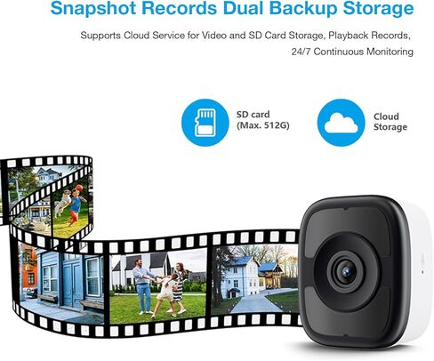 5MP 3K Magnetic Window Camera, Indoor Window Camera with Night Vision Full Color, WiFi6 Window Camera for Home Security, Person & Car Detection, 2 Way Talk, 24/7 Recording in Kuwait