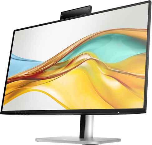 شاشة مؤتمرات HP Series 5 Pro 524pm 24 بوصة FHD USB-C، كاميرا ويب منبثقة 5 ميجابكسل، مكبرات صوت 4 × 3 وات، حامل VESA (100 مم)، منفذ عرض، HDMI ومنفذ USB Dockztorm، أسود/فضي (9E0G9UT#ABA) in Kuwait