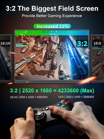 شاشة MAGICRAVEN سلكية محمولة للكمبيوتر المحمول، شاشة محمولة مقاس 15.6 بوصة - شاشة ثانية بدقة 1080 بكسل FHD للمنزل والمكتب in Kuwait