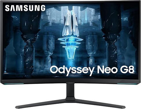 مجموعة شاشة ألعاب منحنية مقاس 32 بوصة Odyssey Neo G8 4K UHD 240 هرتز، مع Tech Smart USA Elite Suite 18، وكابل HDMI 2X 4K وحزمة حماية حصرية لمدة 26 شهرًا من Deco Gear CPS (BEACH-CPS-26M1000) in Kuwait