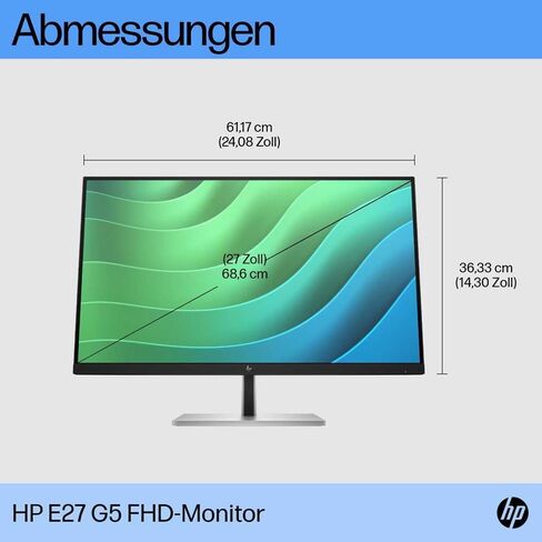 HP E27 G5 IPS FHD 1920x1080 DP/HDMI 250cd - شاشة مسطحة -، W128173075 (DP/HDMI 250cd - شاشة مسطحة - IPS) in Kuwait