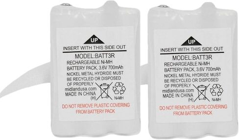 2 Pack BATT3R Battery AVP14 Replacement 3.6V 700mAh for Midland BATT3R BATT-3R,MID-AVP14, LXT600, T50 T60, X-Talker Radios in Kuwait