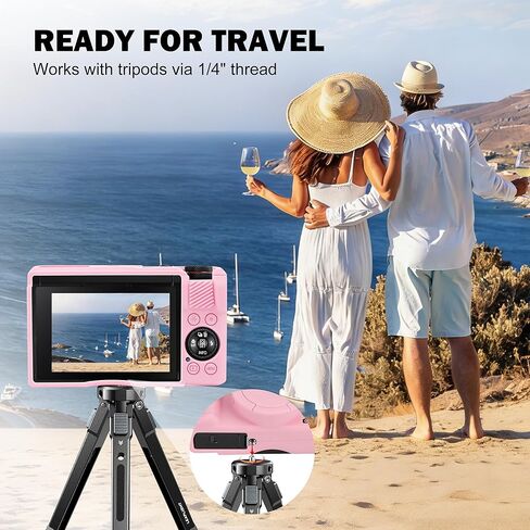 Case for Canon PowerShot G7 X Mark III Digital Camera, Soft Anti-Scratch Protective Cover with Removable Lens Cap, Compatible with DSLR, Includes 2 Screen Protectors and 1 Wrist Strap (Pink) in Kuwait