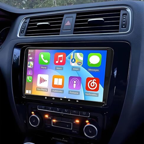 ستيريو سيارة PHEZEN مقاس 9 بوصات تعمل باللمس مناسب لسيارة VW Jetta 2010-2015، Android 13 راديو سيارة مزدوج Din مع Carplay وAndroid Auto in-Dash Navigation BT Mirror Link WiFi Backup Camera 2+32G in Kuwait