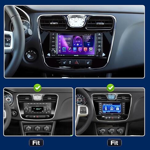 【4G+64GB】Car Radio Stereo for Chrysler 200 200C 2011-2014,Android 13 Wireless Carplay&Android Auto with 9 Inch IPS Touch Screen Radio Support Real-Time GPS/Voice Control/WiFi/AHD Back-up Camera/SWC/FM in Kuwait