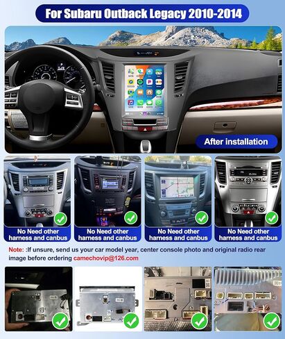 64 جيجا لسيارة Subaru Outback Legacy 2010-2014 Android 15 Car Stereo Wireless Carplay Android Auto 9.7 بوصة تعمل باللمس راديو مع بلوتوث EQ FM GPS WiFi + AHD كاميرا احتياطية وميكروفون in Kuwait
