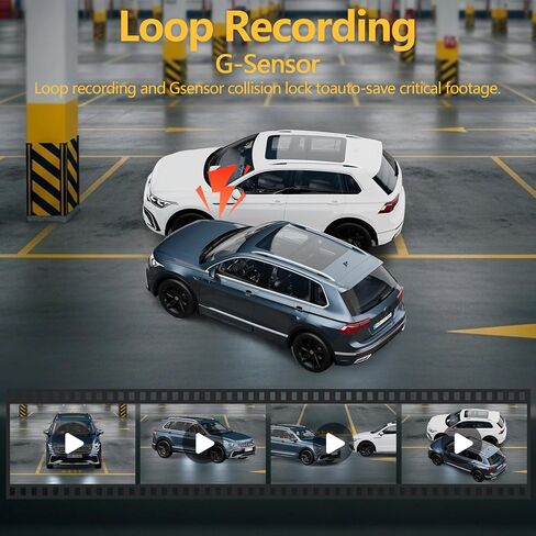 Wireless Carplay Screen for Car with 2K Dash Cam 8.1" HD Portable Car Stereo Touchscreen with Apple CarPlay Android Auto, Voice Control, Bluetooth, Mirror Link, GPS Navigation, 1080P Backup Camera in Kuwait