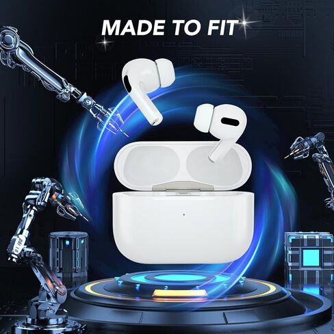 6 أزواج من أطراف الأذن البديلة، متوافقة مع AirPods Pro الجيل الثاني/الأول، سماعات أذن من السيليكون مع عزل للضوضاء، شبكة واقية من الغبار وحقيبة تخزين (S/M/L) in Kuwait