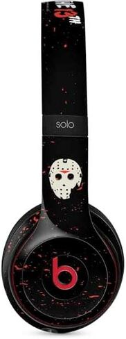 غلاف صوتي من Skinit متوافق مع Beats Solo 3 Wireless - مرخص رسميًا من Warner Bros Friday The 13th Jason Voorhees Pattern Design in Kuwait