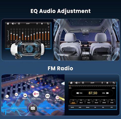 Single Din CarPlay Car Stereo Android Auto, 7-inch Touchscreen Car Radio with Bluetooth 5.0 FM Radio USB-C Backup Camera in Kuwait