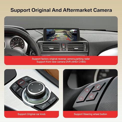 Linux CarPlay Retrofit Kit for BMW CIC System 1s 3s 5s 6s X1 X3 X5 X6 Z4,E60/E61/E81/E90/F07/F10/F11 2008-2012,E84/E71/F25/E70 2009-2013, Decoder Box, Support Android Auto, Mirrorlink, OEM Knobs & SWC in Kuwait
