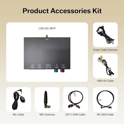 Linux CarPlay Retrofit Kit for BMW CIC System 1s 3s 5s 6s X1 X3 X5 X6 Z4,E60/E61/E81/E90/F07/F10/F11 2008-2012,E84/E71/F25/E70 2009-2013, Decoder Box, Support Android Auto, Mirrorlink, OEM Knobs & SWC in Kuwait