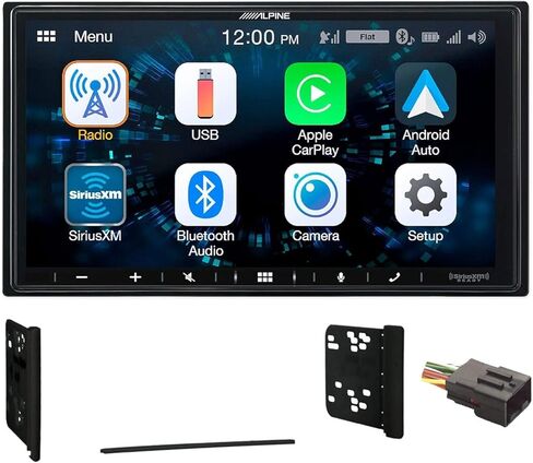 جهاز استقبال Alpine iLX-W670 مقاس 7 بوصات مزود بتقنية البلوتوث مع Carplay/Android لـ 1999-2004 Ford F-250/350/450/550 in Kuwait