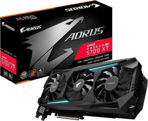 GIGABYTE AORUS Radeon RX 5700 XT 8G Graphics Card, PCIe 4.0, 8GB 256-Bit GDDR6, GV-R57XTAORUS-8GD Video Card in Kuwait