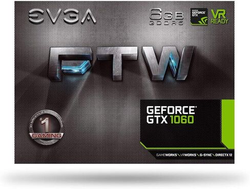 EVGA GeForce GTX 1060 6GB FTW GAMING ACX 3.0، 6GB GDDR5، LED، DX12 OSD دعم (PXOC) بطاقة رسومات 06G-P4-6268-KR (متجددة) in Kuwait