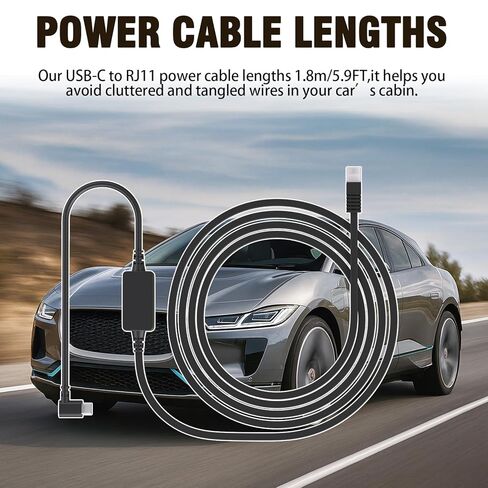 كابل كاشف الرادار، سلك طاقة USB-C إلى RJ11، بطول 5.9 قدم، متوافق مع Escort MAX360 MAX 360c، Uniden R1 R3 R7، IXc، 9500 IX، Beltronics، Cobra، Radenso XP إلخ كابل الطاقة لكاشفات الرادار، in Kuwait
