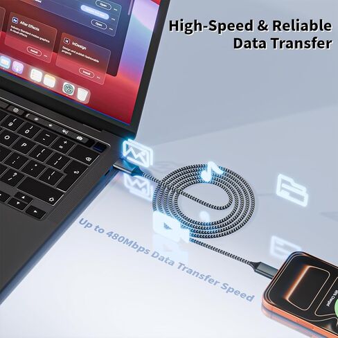 10FT USB to UAB C Cable,3Pack USB A to USB C 10FT Fast Charging Braided Cable for iPhone 17/16/15,Car Carplay Cable Upgraded Extra Durable USB to USB C Cord for iPhone 17 16 15,Galaxy S26/S25 and more in Saudi Arabia