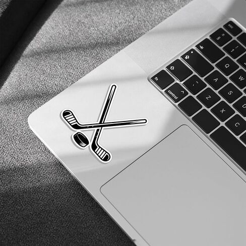 (5pcs) Hockey Sticker Decals 3 inch, Hockey Gifts for Boys Girls Team Men Women, Gifts for Players Fans Team, Waterproof Vinyl Decal for Laptop Phone Tumbler Water Bottle in Kuwait