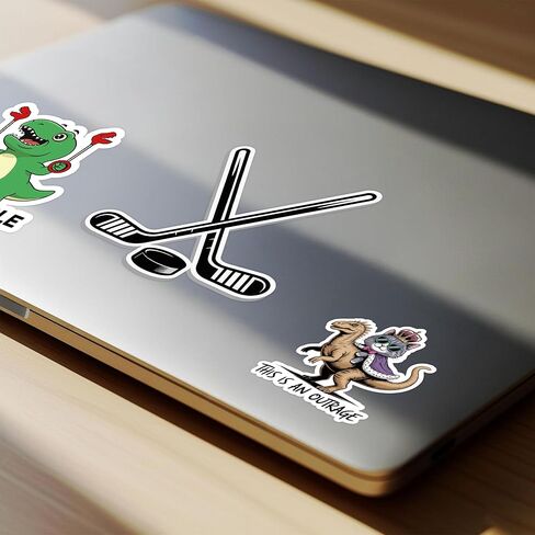 (5pcs) Hockey Sticker Decals 3 inch, Hockey Gifts for Boys Girls Team Men Women, Gifts for Players Fans Team, Waterproof Vinyl Decal for Laptop Phone Tumbler Water Bottle in Kuwait