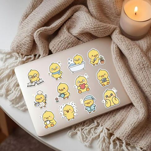 50Pcs Kawaii Duck Stickers, Waterproof Graffiti Funny Stickers for Laptop, Phone, Scrapbook, Journal, Kindle, Water Bottles, Computer, Skateboard in Kuwait