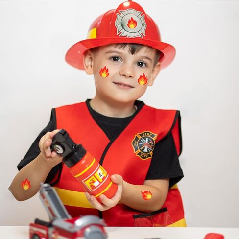 FOBSME 960 Pcs Flame Stickers Labels Waterproof Fire Vinyl Stickers Cute Self-Adhesive Flame Sticker for Sealing Envelope, Scrapbooking, Fire Truck Theme Birthday Decor, Laptop, Luggage Decals in Kuwait