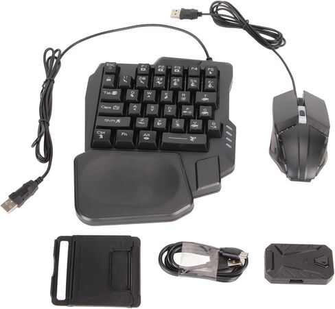 Keyboard Mouse Converter Set, Plug and Play RGB Gaming Combo, 120 No Latency Converter Set for Mobile Devices in Kuwait