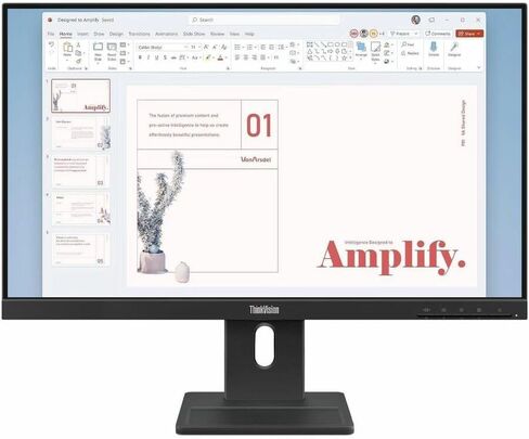 Lenovo ThinkVision E24-40 شاشة 24 بوصة Class Full HD LED - 16:9 - أسود رافين in Kuwait