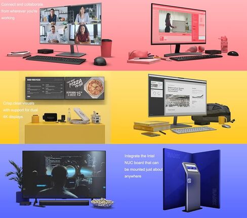 NUC 11 PRO NUC11TNHV70L كمبيوتر مكتبي صغير ثنائي الشبكة المحلية/كمبيوتر صغير/HTPC، ذاكرة الوصول العشوائي 16 جيجا+512 جيجا SSD، معالج Intel Core i7-1185G7 مع تقنية vPro للاستخدام المنزلي/العمل/الصناعة/التعليم in Kuwait
