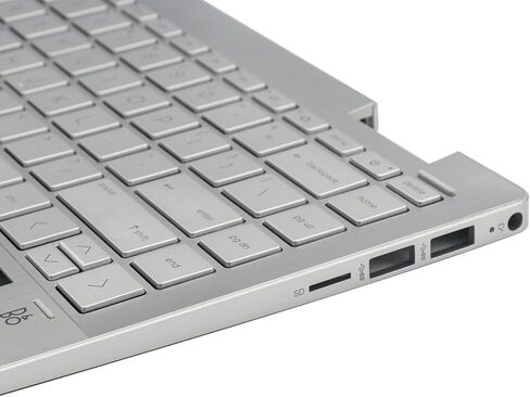 BestParts Palmrest with Backlit Keyboard Replacement for HP Pavilion X360 14-EK 14T-EK 14 inch, Silver with Fingerprint Hole - N09603-001 in Kuwait