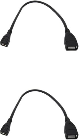 2 Pcs USB 2.0 Female to USB Female Extension Adapter Laptop Charger Data Transmission Extension Converter for Phone Data Transfer Cable Charging Cable Electronics in Kuwait
