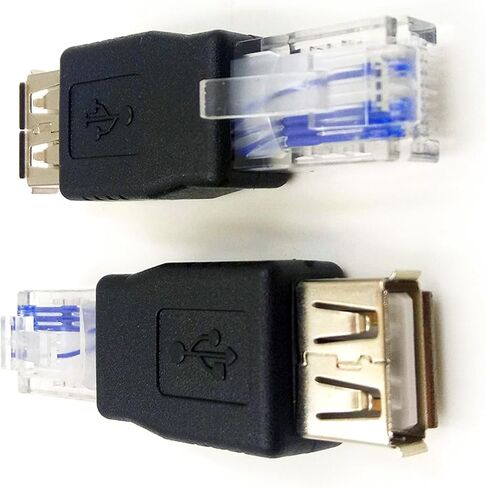 USB Female to RJ45 Male Ethernet Adapter USB2.0 to RJ45 Conversion Adapter for Laptop Camera Router PC ADSL Modem 2pcs in Kuwait