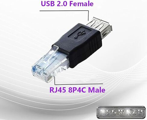 USB Female to RJ45 Male Ethernet Adapter USB2.0 to RJ45 Conversion Adapter for Laptop Camera Router PC ADSL Modem 2pcs in Kuwait