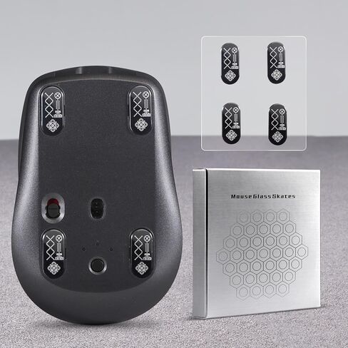 Glass Mouse Skates for Logitech MX Anywhere 3S/3 Mouse Feet Pads Smooth Durable Slim 2.5D Curved Edge Game Mice Feet Replacement Accessories(Printing Pattern) in Kuwait