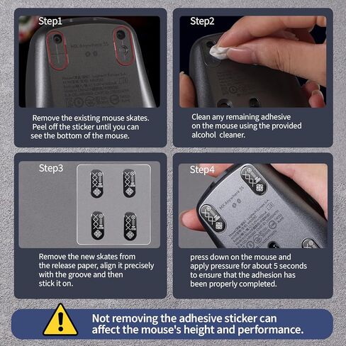 Glass Mouse Skates for Logitech MX Anywhere 3S/3 Mouse Feet Pads Smooth Durable Slim 2.5D Curved Edge Game Mice Feet Replacement Accessories(Printing Pattern) in Kuwait