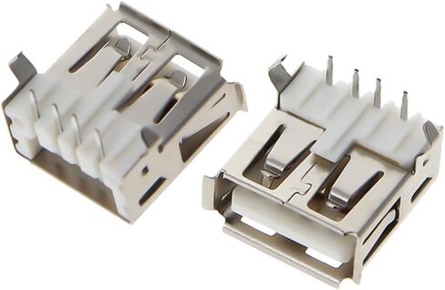 15Pcs PCB USB Connector Type A Female Jack 4 Pin Bend Foot 90 Degree Without Back Cover,WuJuntool in Kuwait