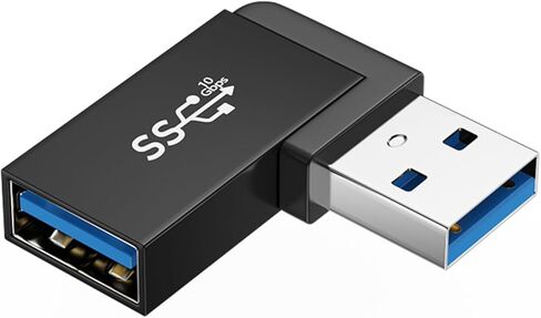 حزمة من 4 وصلات USB 3.2 ذكر إلى أنثى 90 درجة من الألومنيوم لثني الكابل وتوفير المساحة في الكمبيوتر USB على شكل حرف L in Kuwait
